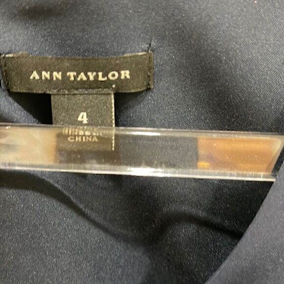 Ann Taylor Striped Blue and Green Dress Size 4 - Picture 3 of 6